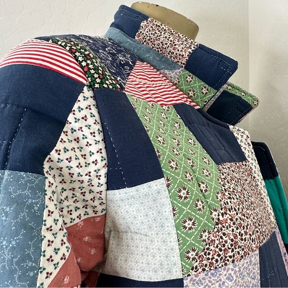 CUSTOM TAILOR-MADE PATCHWORK QUILT JACKET - Picture 10 of 12